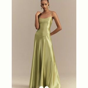 Mare Mare Emmy Satin Corset Maxi Dress Anthropologie - XS
